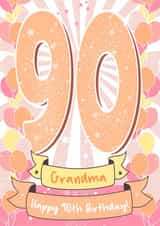 Happy 90th Birthday Grandma Card created by Little Silverleaf