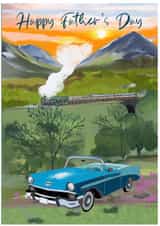 Happy Father’s Day classic car card created by Leanne Mullen