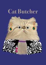 Cat butcher card created by Rob oztchelik
