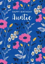 Collaged floral birthday card created by Rebecca Prinn