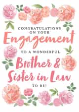 Floral Engagement Card - Brother and Sister in Law created by Juniper and Rose Studio