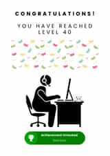 Gamer Level 40 Birthday card created by I Made A Funny!