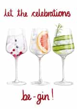Let the celebrations be - gin! created by Katie Tinkler illustration