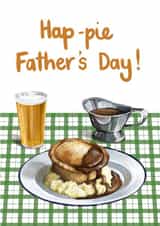 Pie themed Father’s Day Card created by Katie Tinkler illustration