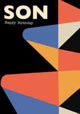 Happy Birthday Son Geometric Card created by Rocket68