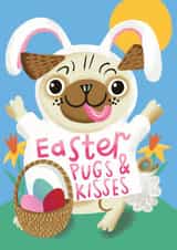 Bunny Pug: Easter Pugs & Kisses! created by @AimeeStevens.Design