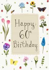 60th birthday created by Love Lucy Illustration