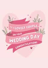 Lovely Couple Wedding Day Card - Congratulations created by Fliss Muir
