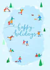 Happy winter holidays card created by Anna Araslanova