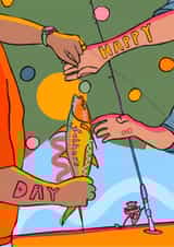 Fishing father's day card created by Freya Niamh Design