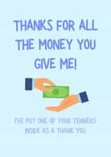 Thanks for the money! Dad Card created by Firefly Design