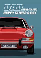 69 911 CLASSIC SPORTS CAR Father's Day Card created by RetroMotion Artwork