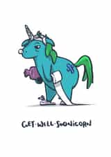 Get Well Soon Unicorn created by Toonicorns