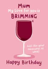 Wine Birthday Card For Mum created by Fliss Muir