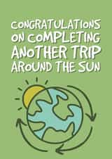 Birthday Card - 365 days around the sun - happy birthday - For your loved ones created by @EmilySwallow