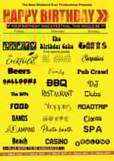 Music Festival Birthday Card 1001 created by Dead Pixel Asylum