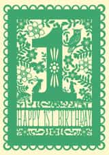 Woodland First Birthday Card created by Pogofandango