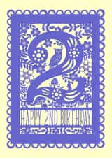 Woodland 2nd Birthday Card 1001 created by Pogofandango