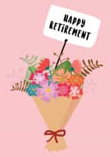 Happy Retirement - Floral Retirement Card 1000 created by @Laura Lonsdale Designs