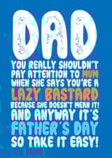 Funny Lazy Dad Father's Day created by On Fire Typography