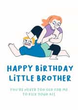 Happy Birthday Little Brother created by The Happy Badger