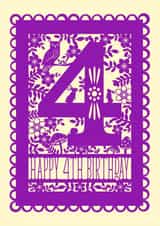 Woodland 4th Birthday Card created by Pogofandango