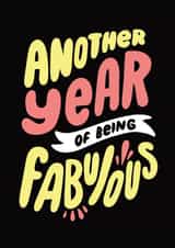 Another Year of Being Fabulous - Birthday card created by @studio27eleven