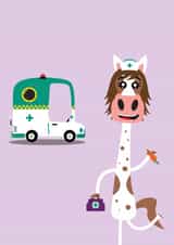 Dr Horse - Get Well Greeting Card created by My Strawberry Monkey
