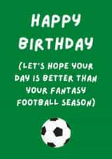 Birthday Fantasy Football Card created by Natalie Cass