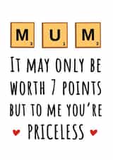 Mum you're priceless card created by Hint of Sarcasm
