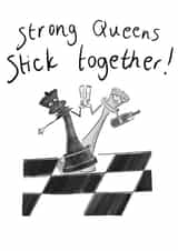 Queens of chess card created by Kathryn Doodle Player