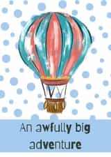 'An awfully big adventure' leaving card created by Literary Library