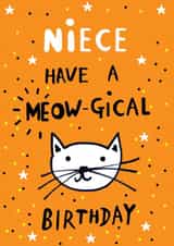 Niece Meow-gical birthday card created by Earlybird