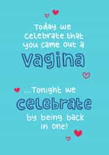 Celebratory sex card created by Blue Kiwi Design