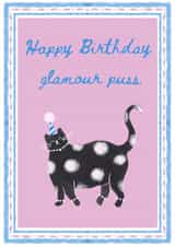 Happy Birthday Glamour Puss created by Danielle Villiers-Smith