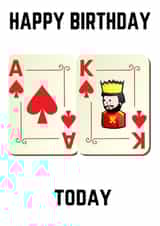 Playing Cards, Twenty First, Birthday Card. created by Jan Munro