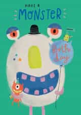 Monster Birthday card created by Stripey Paper