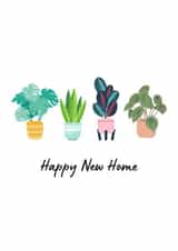 Pretty New Home Card - House Plants - Happy New Home created by ByNatalieAnne