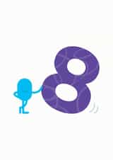 8th Birthday Card 1002 created by Hello Squid