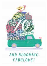 Blooming Fabulous 70th Birthday Card - for Granny Grandma - for Mum or in-Law created by Painted Parasol Studio