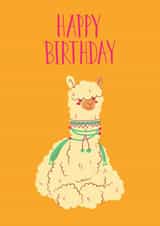 Llama lover's birthday card created by Lama's Creations