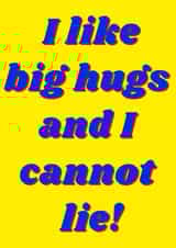 Big hugs funny card created by The Fixby Fox