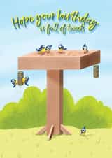 Hope your birthday is full of tweets birthday card created by Slinkeee Illustration