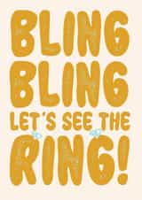 Bling Ring Engagement Card created by On Fire Typography