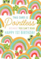 Pointless 1st Birthday Card created by URGHH Card Co.