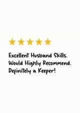 Husband Review Card created by Twisted Haggis
