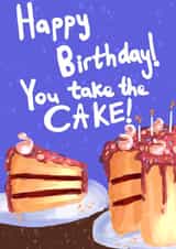 You take the CAKE! Birthday Card created by C.F. Allen 