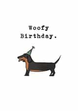 woofy birthday daschund birthday card created by Childish Ramblings