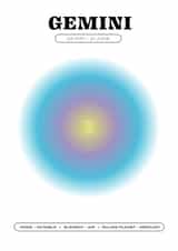 Zodiac Astrology Gemini Birthday Card created by Elena Smith