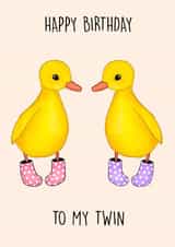 Happy Birthday to my twin card created by Poppy & Mabel